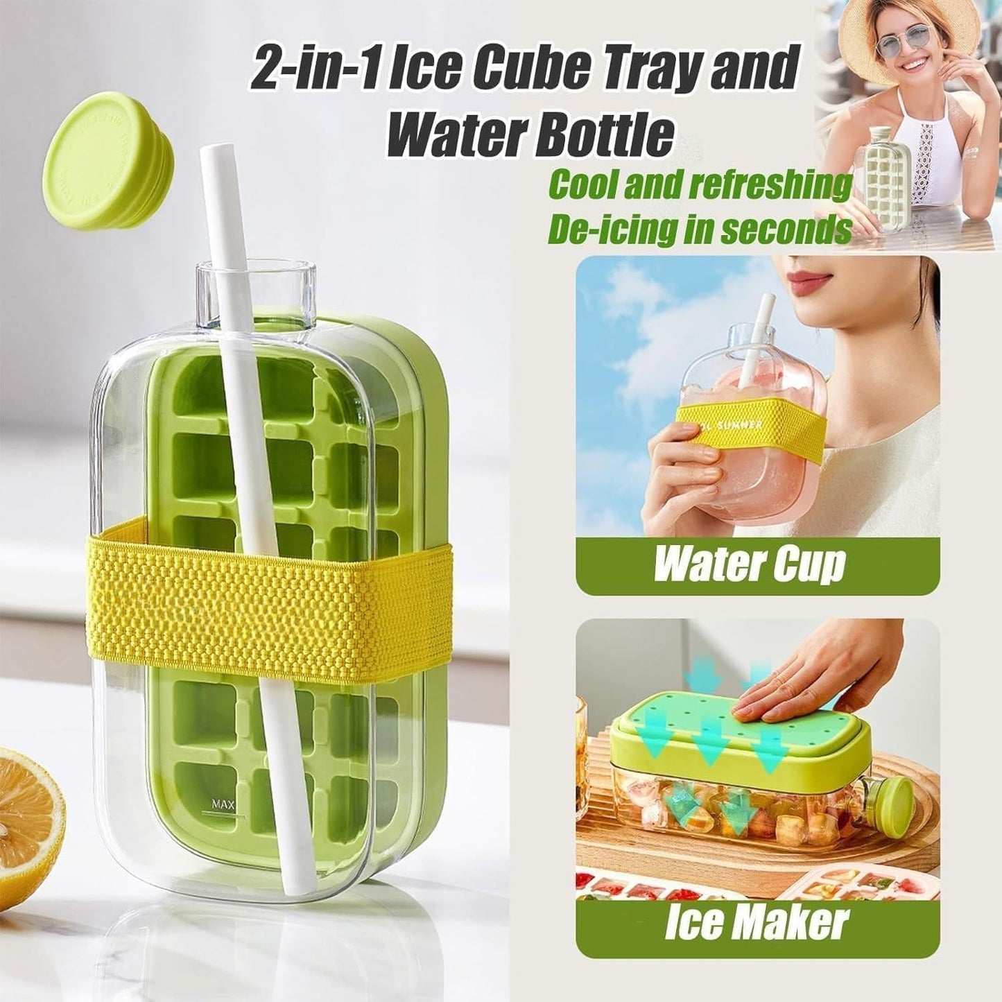 Mini Ice Maker Water Bottle